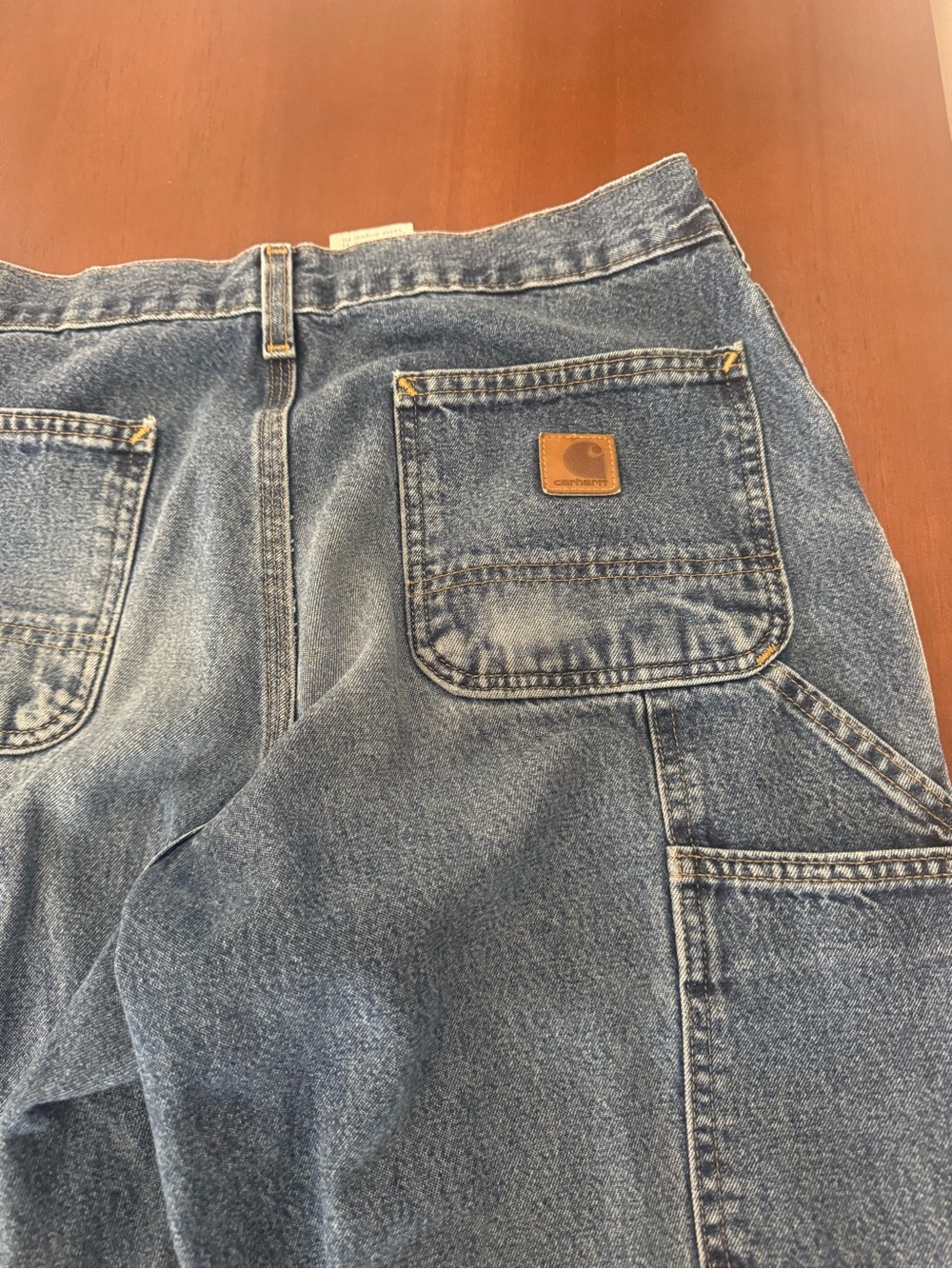 Carhartt Men’s Dark Blue Denim Relaxed Fit Jeans